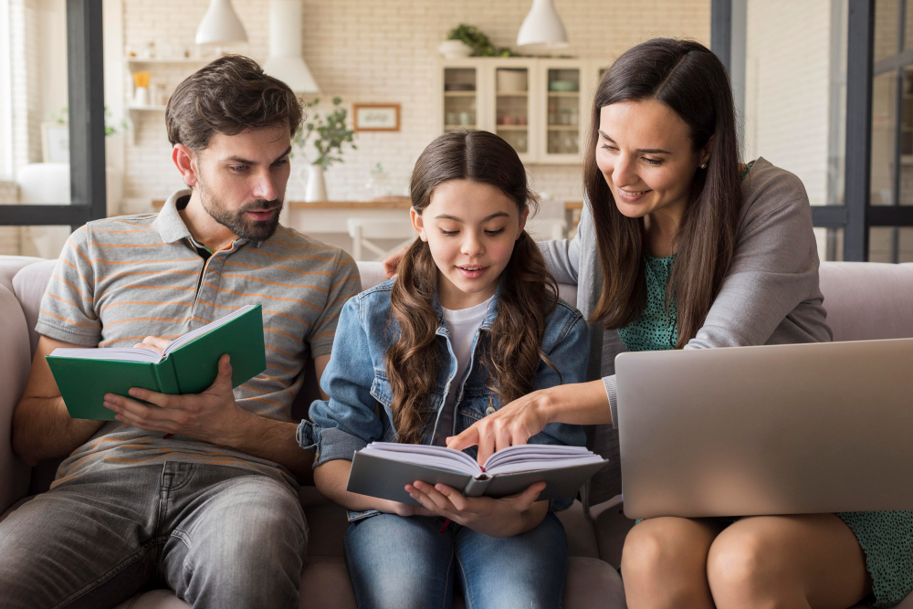 parents-teaching-girl-read