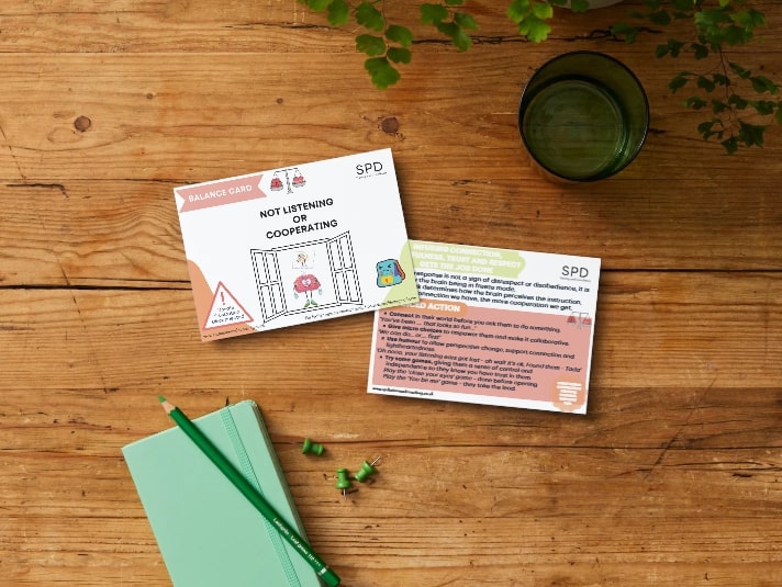 Behaviour Balance Cards - Not Listening or Cooperating